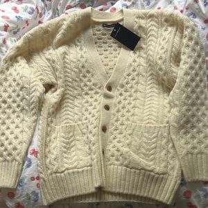 brandy wool button up